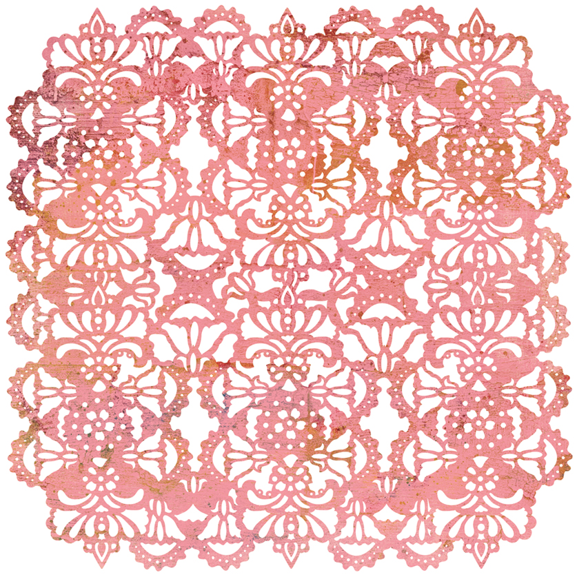 BasicGrey Green at Heart Doilies Fancy Pink