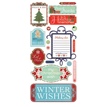 Basic Grey Nordic Holiday Titles Stickers
