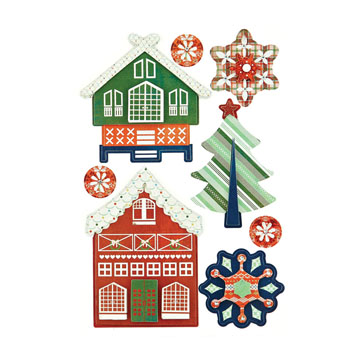 Basic Grey Nordic Holiday Layered Stickers