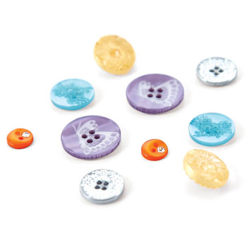 BasicGrey Plumeria Vintage Buttons
