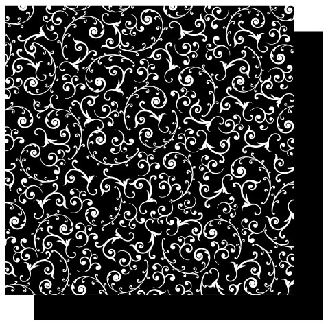 Best Creation Basics Glittered Cardstock Black Swirl