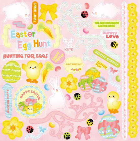 Best Creation Bunny Love Glitter Element Stickers