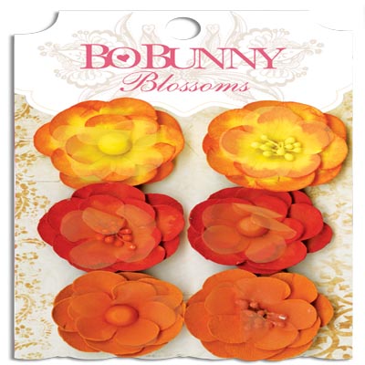 Bo Bunny Blossoms Harvest Orange Pansy