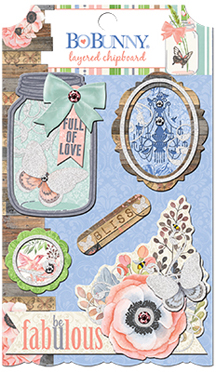 Bo Bunny Butterfly Kisses Layered Chipboard