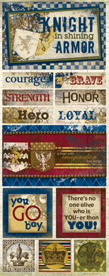 Bo Bunny Cambridge Strength and Honor Cardstock Sticker