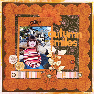 Bo Bunny Delilah Autumn scrapbook layout