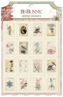 Bo Bunny Garden Journal Stamp Stickers