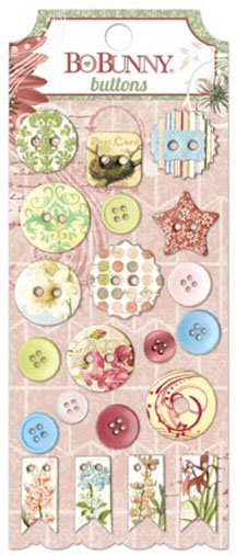Bo Bunny Garden Journal Buttons