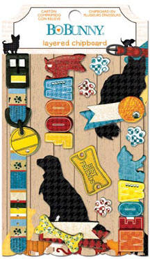 Bo Bunny Happy Tails Layered Chipboard