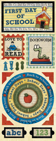 Bo Bunny Learning Curve First Day of School Cardstock Sticker