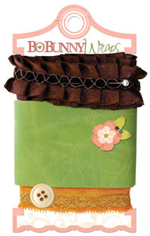 Bo Bunny Olivia Chocolate Ruffle Wrap