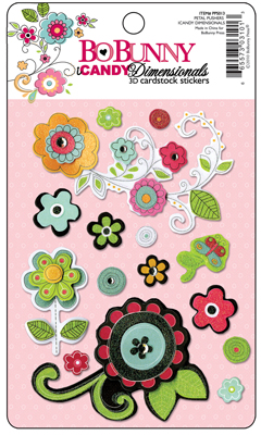 Bo Bunny Petal Pushers iCandy Dimensional Stickers