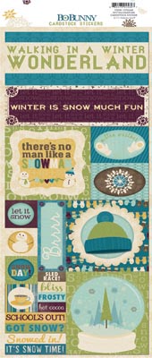 Bo Bunny Snow Day Mitten Weather CS Sticker