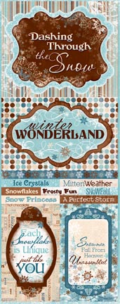 Bo Bunny Snowfall Feelin' Frosty Cardstock Sticker
