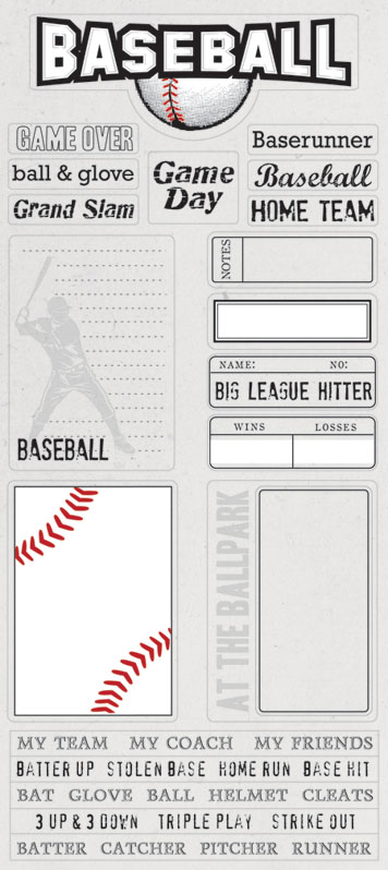 Creative Imaginations Batter Up Baseball Jumbo Sticker