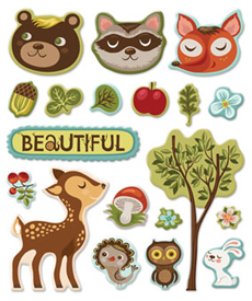 Creative Imaginations Forest Critters Epoxy Sticker
