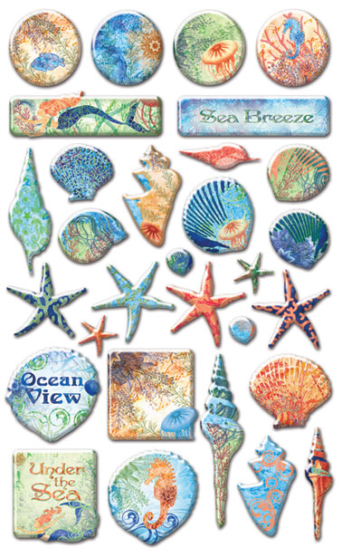 Creative Imaginations Oceana Epoxy Sticker