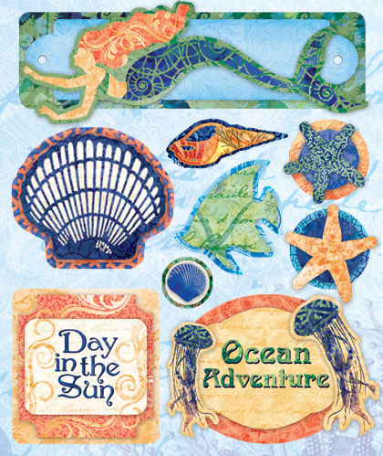 Creative Imaginations Oceana Layered Cardstock Sticker