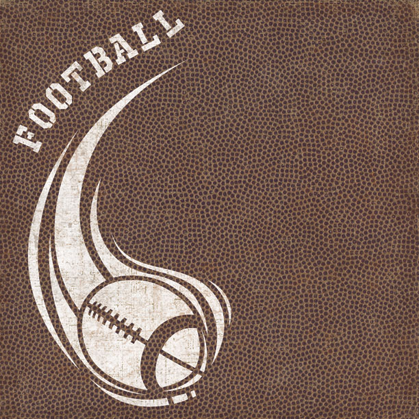 Creative Imaginations Touchdown Football Embossed