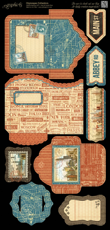 Graphic 45 Cityscapes Tags & Pockets