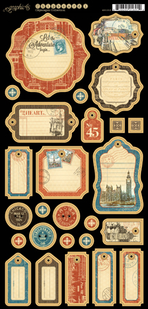 Graphic 45 Cityscapes Journaling Chipboard 1
