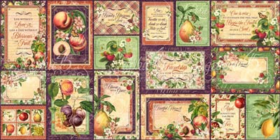 Graphic 45 Fruit & Flora Ephemera Cards
