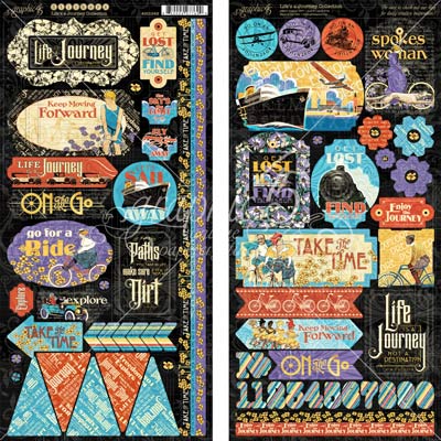 Graphic 45 Life's A Journey Stickers