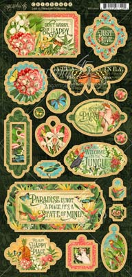Graphic 45 Lost In Paradise Chipboard