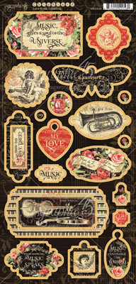 Graphic 45 Love Notes Chipboard