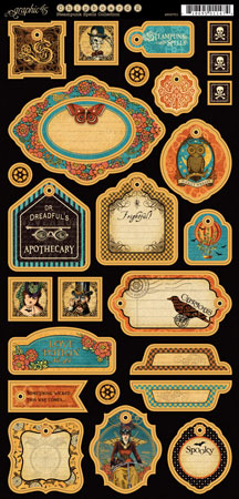 Graphic 45 Steampunk Spells Chipboard Tags 2