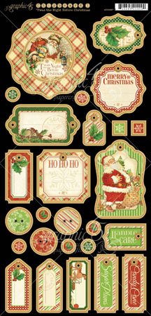 Graphic 45 Twas The Night Before Christmas Chipboard