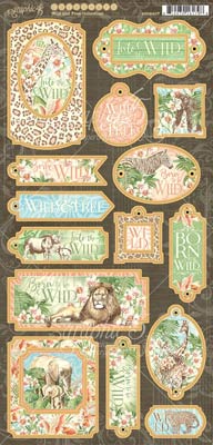 Graphic 45 Wild And Free Chipboard