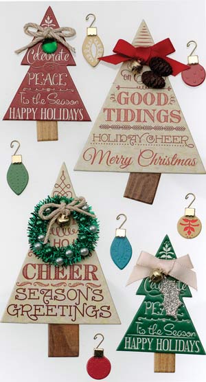 Jolee's Boutique Christmas Holiday Word Trees
