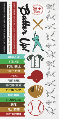 Kaisercraft Game On Baseball Sticker