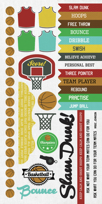 Kaisercraft Game On Basketball Sticker