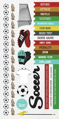 Kaisercraft Game On Soccer Sticker