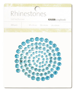 Kaiser Scrapbook Rhinestones Aqua