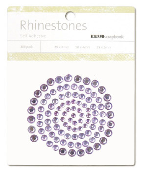 Kaiser Scrapbook Rhinestones Lilac