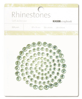 Kaiser Scrapbook Rhinestones Mint Green