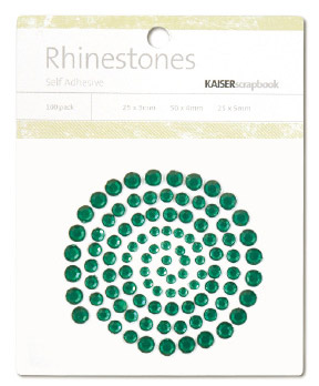 Kaiser Scrapbook Rhinestones Dark Green
