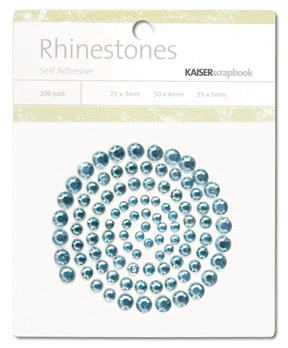 Kaiser Scrapbook Rhinestones Ice Blue