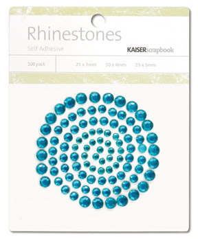 Kaiser Scrapbook Rhinestones Aquamarine