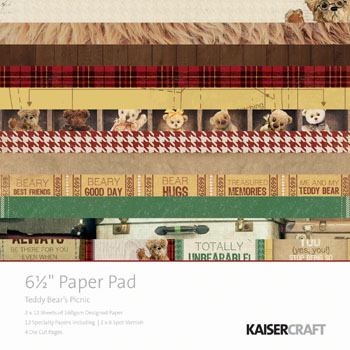Kaisercraft Teddy Bear's Picnic 6.5 x 6.5 Paper Pad