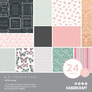 Kaisercraft With Love 6.5 x 6.5 Paper Pad Foiled