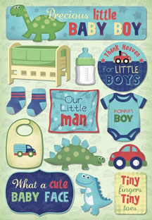 Karen Foster Baby Boy 2 Momma's Boy CS Sticker