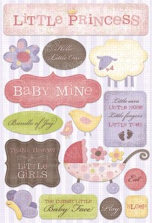 Karen Foster Baby Girl Little Princess Cardstock Sticker