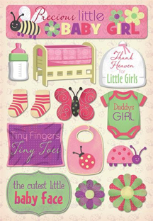Karen Foster Baby Girl Daddy's Girl CS Sticker