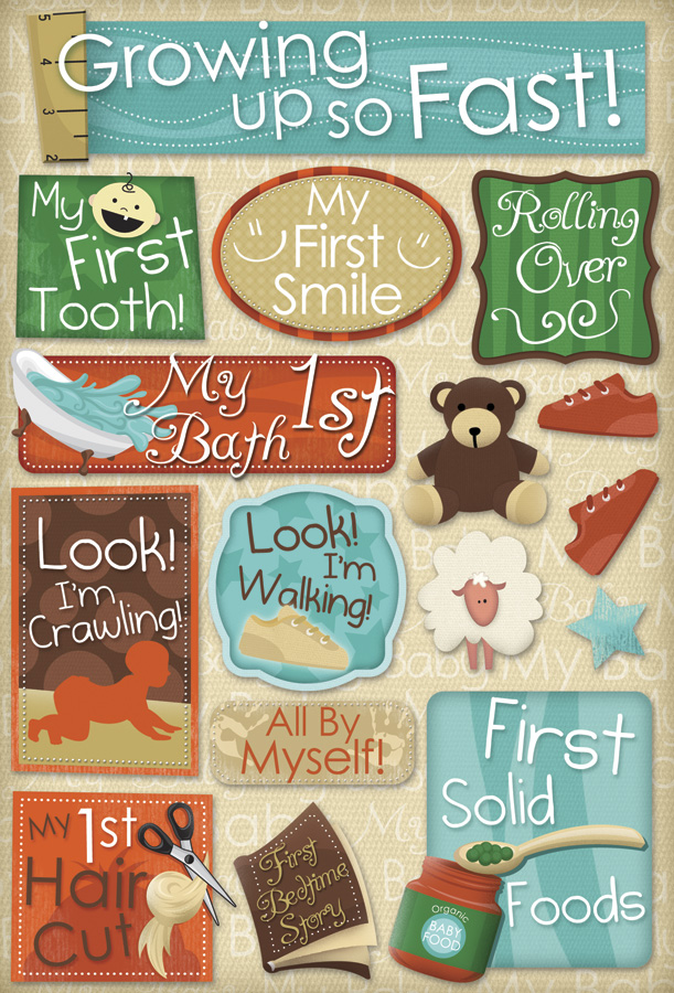Karen Foster Baby's First Growing Up Cardstock Stickers