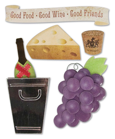 Karen Foster Bon Appetit Winery Stacked Stickers