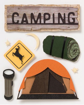 Karen Foster Camping Stacked Sticker